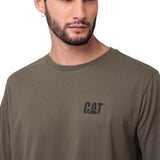 Remera Hombre Cat Small Logo Tee Verde Cat