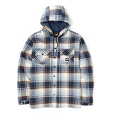 Chaqueta Hombre Hooded Flannel Azul Cat