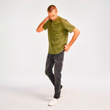 Remera Hombre Cat Logo Pique Polo Verde Cat