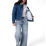 Chaqueta Mujer W Sherpa Lined Relax Azul Cat