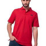 Remera Hombre Cat Logo Pique Polo Rojo Cat