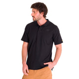 Remera Hombre Cat Logo Pique Polo Negro Cat