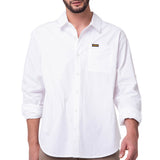 Camisa Hombre Convertible l/s popl Blanco Cat