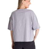 Remera Mujer Oversize Graphic Tee Gris Cat