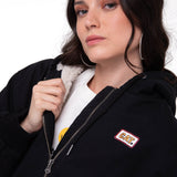 Chaqueta Mujer Canvas Sherpa Lined Negro Cat