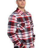 Camisa Hombre Plaid L/S Work Shirt Rojo Cat