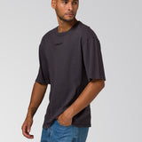 Remera Hombre Slub Knit Relaxed Te Negro Cat