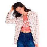 Remera Manga Larga Mujer Flannel Relaxed L/S Beige Cat