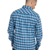 Camisa Hombre Plaid L/S Work Shirt Azul Cat