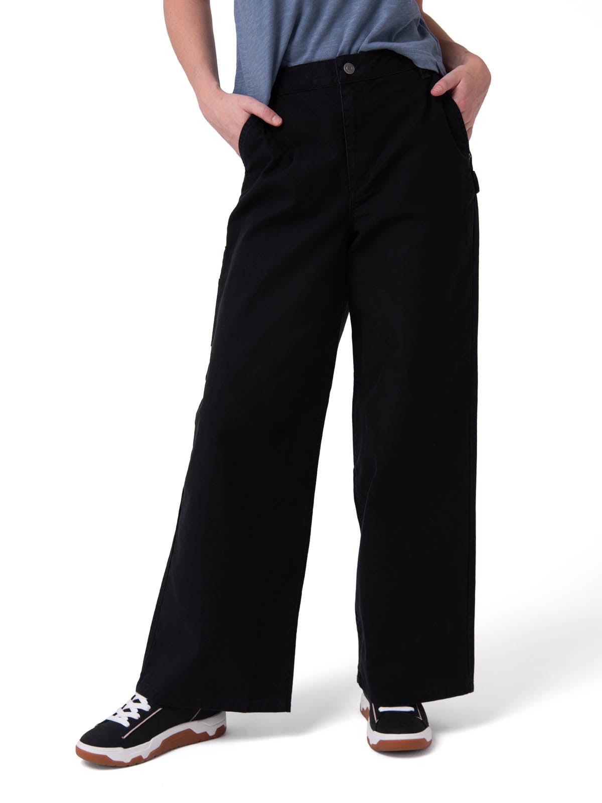 Pantalon Mujer Relaxed Canvas Carpe Negro Cat