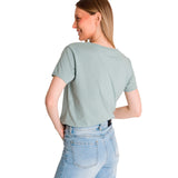 Remera Mujer Caterpillar Metallic Celeste Cat