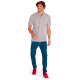 Remera Hombre Cat Logo Pique Polo Gris Cat