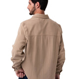 Camisa Hombre Waffle Knit L/S Butt Beige Cat
