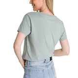 Remera Mujer Caterpillar Metallic Celeste Cat
