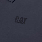 Remera Hombre Cat Logo Pique Polo Azul Cat