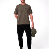 Remera Hombre Cat Small Logo Tee Verde Cat