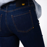 Jeans Mujer Stretch Denim Mid-Ri Indigo Cat