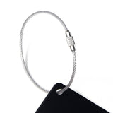 Llavero Unisex Metal Luggage Tag Negro Cat