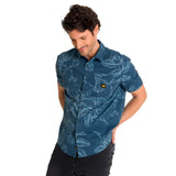 Camisa Hombre Relaxed Printed Popl Azul Cat