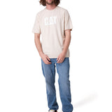 Remera Cat Logo Tee Beige Cat