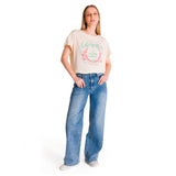 Remera Mujer Relaxed Graphic Tee Beige Cat