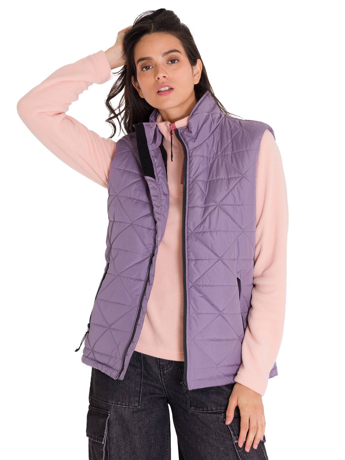 Chaleco Mujer W Mediumweight Insul Violeta Cat