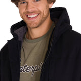 Chaqueta Hombre Hooded Sherpa Lined Negro Cat