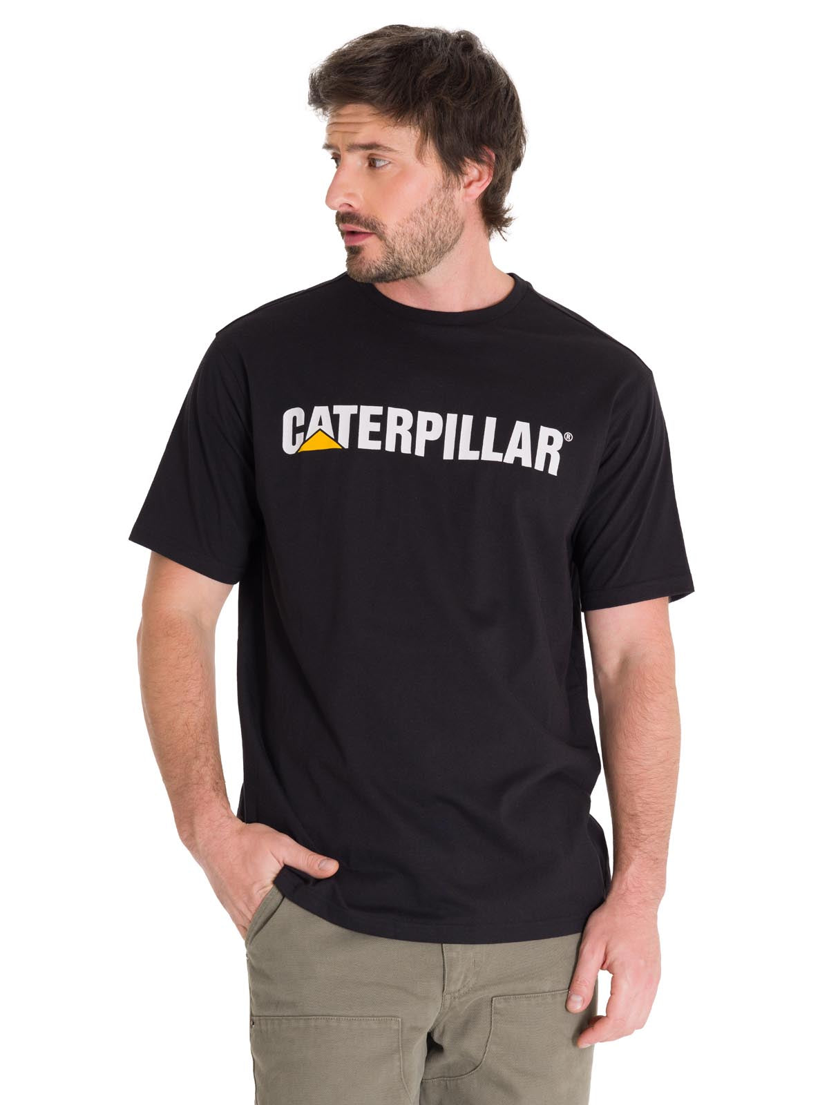Remera Unisex Caterpillar Logo Tee Negro Cat