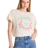 Remera Mujer Relaxed Graphic Tee Beige Cat