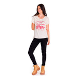 Remera Mujer Crew Centennial Grap Beige Cat