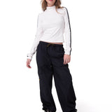 Remera Manga Larga Mujer Sporty Mock Neck L/S Blanco Cat