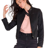 Chaqueta Mujer W Waxed Moto Jacket Negro Cat