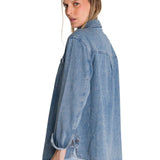 Camisa Mujer Oversized Denim Shir Azul Cat