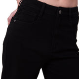 Jeans Mujer Denim Wide Leg Negro Cat