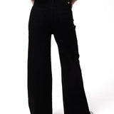 Jeans Mujer Denim Wide Leg Negro Cat
