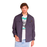 Camisa Hombre Utility L/S Shirt Violeta Cat