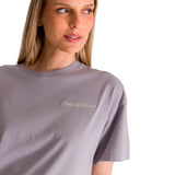 Remera Mujer Boxy Heavyweight Emb Gris Cat