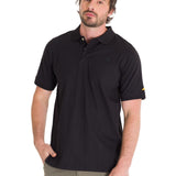 Remera Hombre Cat Logo Jersey Polo Negro Cat