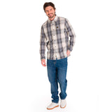 Camisa Hombre Foundation Ls Shirt Beige Cat