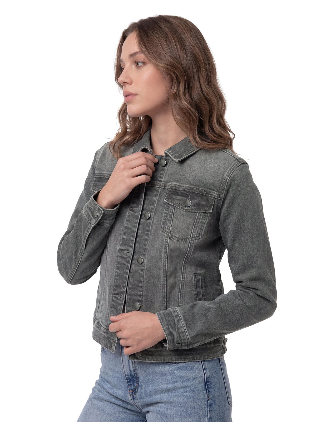 Chaqueta Mujer W Foundation Denim J Gris Cat