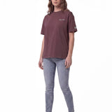 Remera Mujer Boxy Heavyweight Emb Violeta Cat