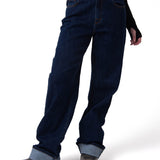 Jeans Mujer Denim Mid-Rise Relax Indigo Cat