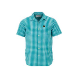 Camisa Hombre Plaid Poplin S/S Shi Azul Cat