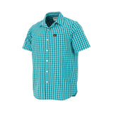 Camisa Hombre Plaid Poplin S/S Shi Azul Cat