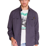 Camisa Hombre Utility L/S Shirt Violeta Cat
