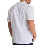 Remera Hombre Cat Logo Pique Polo Blanco Cat