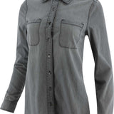 Camisa Mujer Foundation Denim L/S Gris Cat