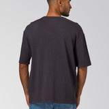 Remera Hombre Slub Knit Relaxed Te Negro Cat