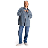 Chaqueta Mujer Oversized Hickory St Azul Cat