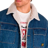 Chaqueta Unisex Denim Sherpa Lined W Gris Cat